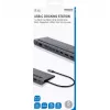 Βάση σύνδεσης laptop Deltaco USBC-DOCK2 ενσύρματη USB 3.2 Gen 1 Type-C γκρι