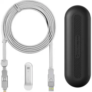 Καλώδιο Rolling Square inCharge XL 3m λευκό — καλώδιο φόρτισης και δεδομένων USB Rolling Square, 3 m, λευκό