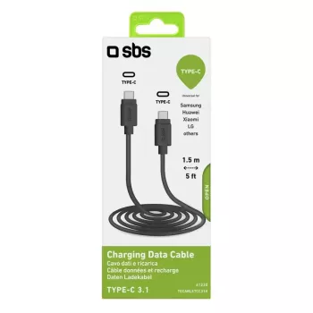 Καλώδιο δεδομένων και φόρτισης SBS TECABLETCC31K USB C 1,5 m USB 3.2 Gen 1