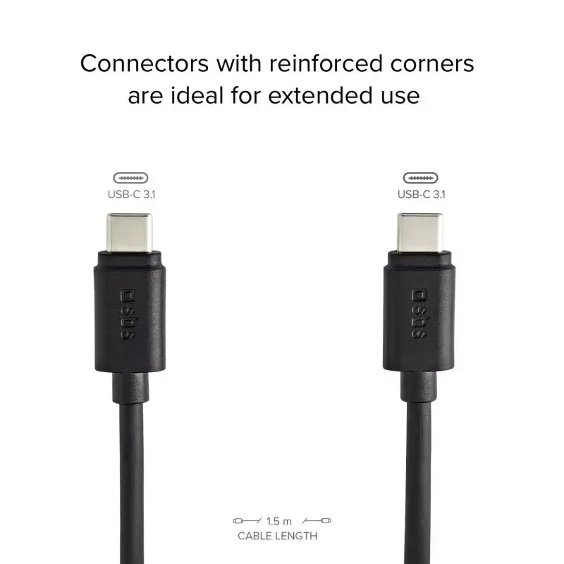 Καλώδιο δεδομένων και φόρτισης SBS TECABLETCC31K USB C 1,5 m USB 3.2 Gen 1
