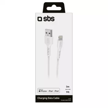 Καλώδιο Lightning SBS TECABLEUSBIP5389W 3 m Λευκό USB A
