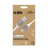 Καλώδιο Lightning SBS GRECABLEUSBIP589W 1,2 m Ασημί Λευκό