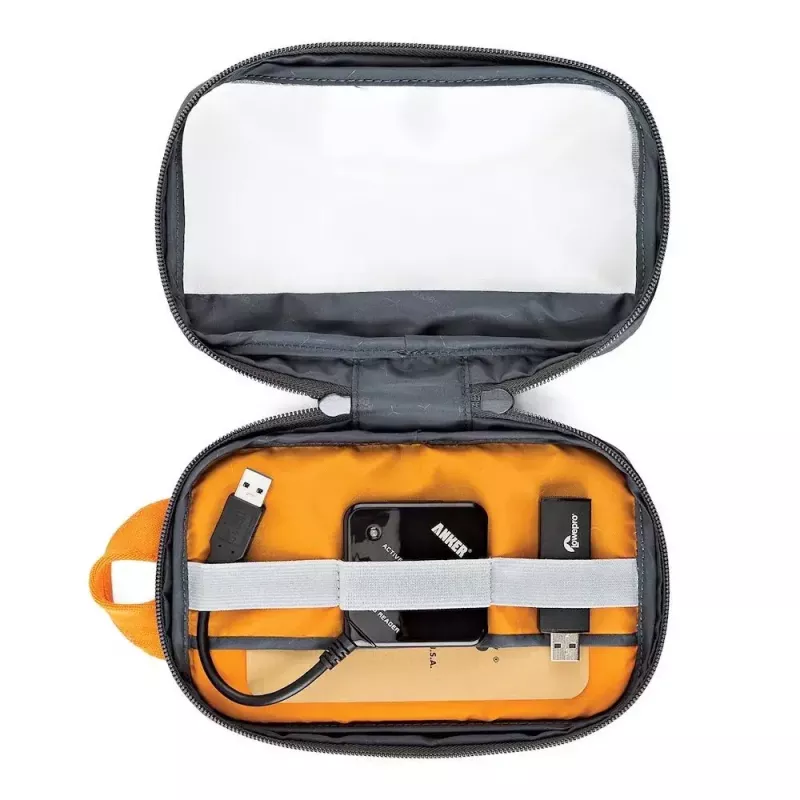 Lowepro GearUp Pouch Mini τσάντα νάιλον πολυεστέρας ripstop γκρι πορτοκαλί