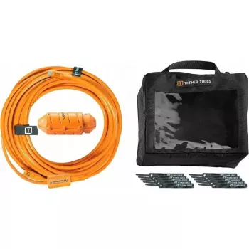 Καλώδιο Tether Tools USB-C σε Micro-B CUC31RB-ORG 9,40 m, γωνιακό βύσμα Micro-B αρσενικό, πορτοκαλί