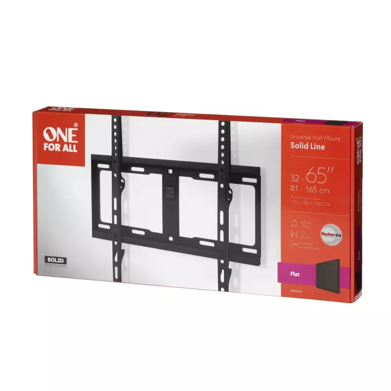 Επιτοίχια βάση TV One For All Solid 165,1 cm (65) μαύρη
