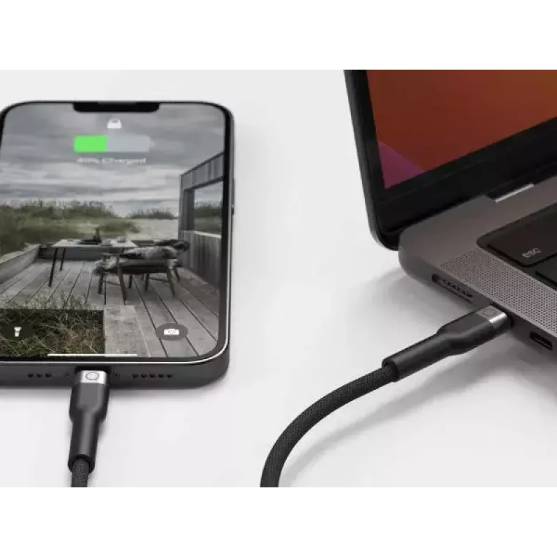 Καλώδιο USB-C σε Lightning LINQ byELEMENTS 2 m Πιστοποιημένο MFi Μαύρο