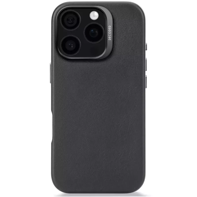 Θήκη Decoded Δερμάτινη θήκη iPhone 16 Pro 6,3 ίντσες Μαύρο