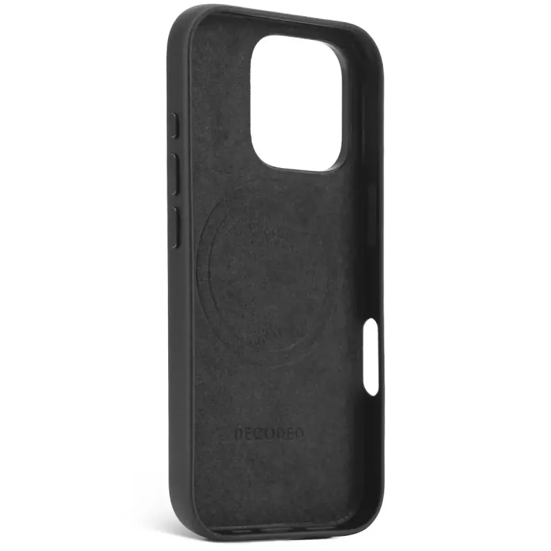 Θήκη Decoded Δερμάτινη θήκη iPhone 16 Pro 6,3 ίντσες Μαύρο