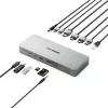 Dock laptop / επαναλήπτης θυρών ALOGIC TB4DU4 — Ενσύρματο Thunderbolt, 96 W, αναγνώστης καρτών SD-/MicroSD, 3,5 mm, αλουμίνιο/ABS