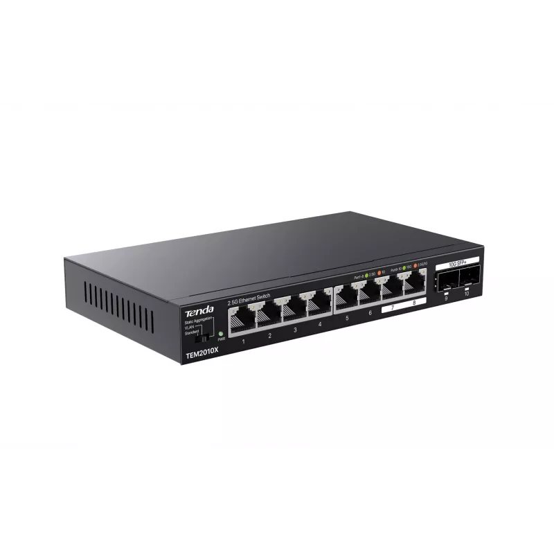 Tenda TEM2010X switch δικτύου 2.5G Ethernet (100/1000/2500) Desktop μαύρο