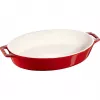 Staub οβάλ κεραμικό πιάτο - 2,3 l, κόκκινο