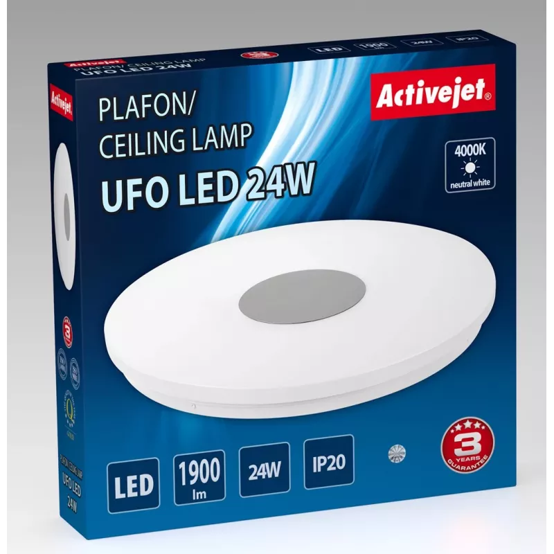Μοντέρνο φωτιστικό οροφής LED Activejet UFO LED 24W