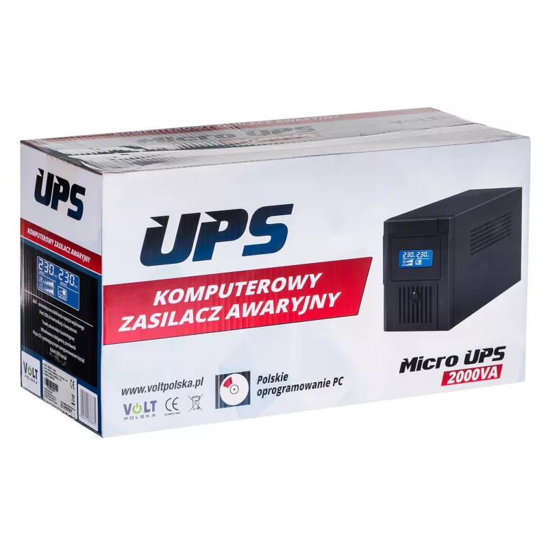 UPS Αδιάλειπτη παροχή ισχύος Volt Polska Micro 2000VA 1200W