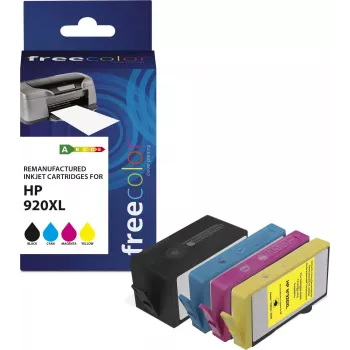 freecolor Μελανοδοχείο HP 920XL Έγχρωμο BK/C/M/Y ανακατασκευασμένο – ανακατασκευασμένο – συμβατό