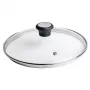 Tefal 28097612 καπάκι τηγανιού Στρογγυλό Μαύρο, Ανοξείδωτο ατσάλι, Διάφανο