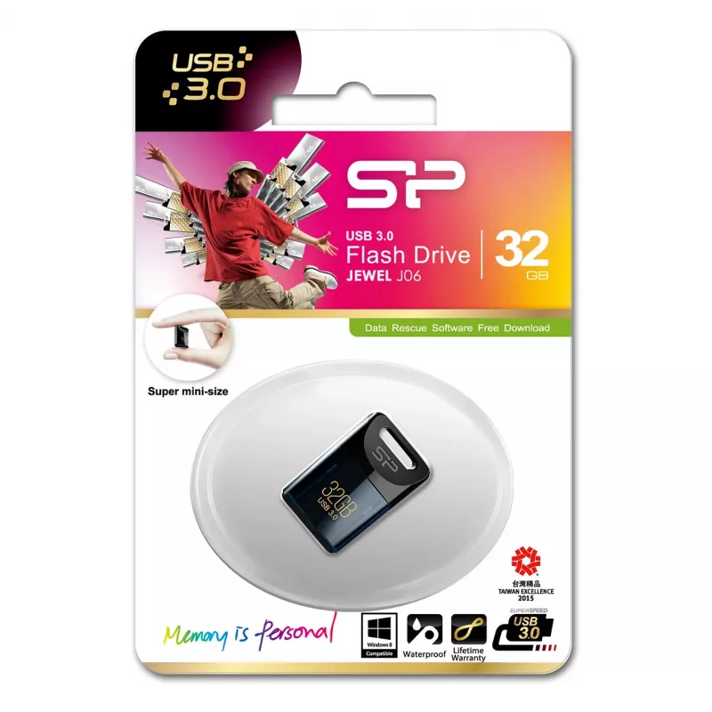 SILICON POWER Jewel J06 - USB Flash Drive - 32GB - USB3.0 - σκούρο μπλε (SP032GBUF3J06V1D)