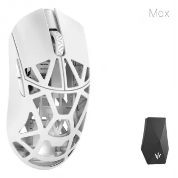 WLMouse Beast X Max Solid Sides Gaming Mouse Omron Optical Switches (MAX-MILKY WHITE-O-SHIXIN)