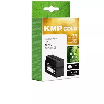 KMP Gold μαύρο μελάνι εκτυπωτή με χρωστική συμβατό με HP 967XL (3JA31AE) (1766,6201)