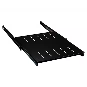 19 ιντσών 1U συρτάρι EFB Elektronik βάθος 350–450 mm, φόρτωση 30 kg, για βάθος ντουλαπιού 600 mm, ρυθμιζόμενη μπροστινή/πίσω τοποθέτηση, χάλυβας RAL7035/RAL9005