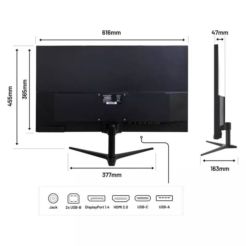 JAPANNEXT JN-IPS27WQHDR-C65W 16:9 HDMI/DP WQHD - Επίπεδη οθόνη (TFT/LCD)