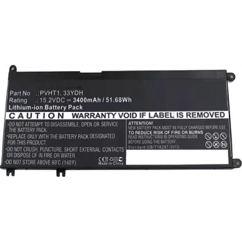 CoreParts - Μπαταρία φορητού υπολογιστή - Ιόντων λιθίου - 3400 mAh - 51,7 Wh - Μαύρη - για Dell Inspiron 17 7778 2-in-1 (MBXDE-BA0093)