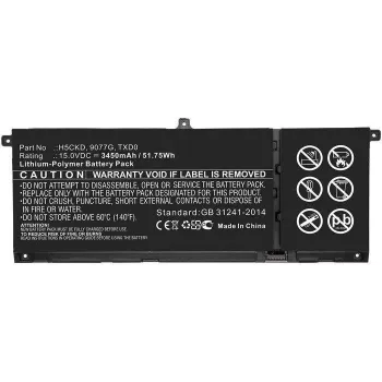 CoreParts Μπαταρία φορητού υπολογιστή 51,75 Wh Li-Polymer 15 V 3450 mAh TXD03 - Μπαταρία - 3.450 mAh (TXD03-CP)