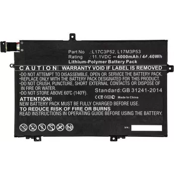 CoreParts μπαταρία φορητού υπολογιστή 44Wh Li-Ion 11,1V 4000mAh μαύρη 01AV463 - μπαταρία - 4.000 mAh (01AV463-CP)