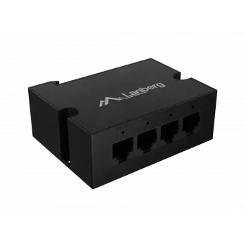 Switch Lanberg DIN-FE4-AT-30W 1XIN 3X Out 100MB POE Extender Fast Ethernet Din Rail AT 30W