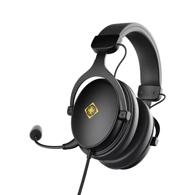 Deltaco GAM-190 gaming headset δέρμα πρωτεΐνης καλώδιο 3,5 mm μαύρο