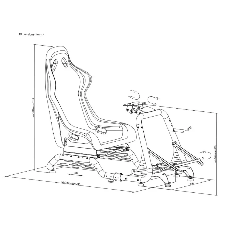 OPLITE Cockpit GTR S8 Infinity μαύρο λιανικής (παράδοση με μεταφορική)