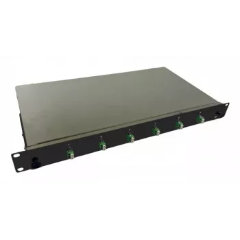 helos οπτική ίνα 19 κουτί συγκόλλησης 6 x LC/APC Duplex OS2, έτοιμο για συγκόλληση, μαύρο