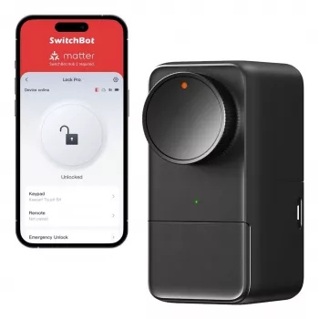 SwitchBot Smart Lock Pro ηλεκτρονική κλειδαριά πόρτας μαύρη