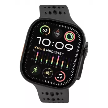Decoded Silicone Ares O Band - σιλικονούχο λουράκι για Apple Watch 44/46/49 mm (μαύρο)