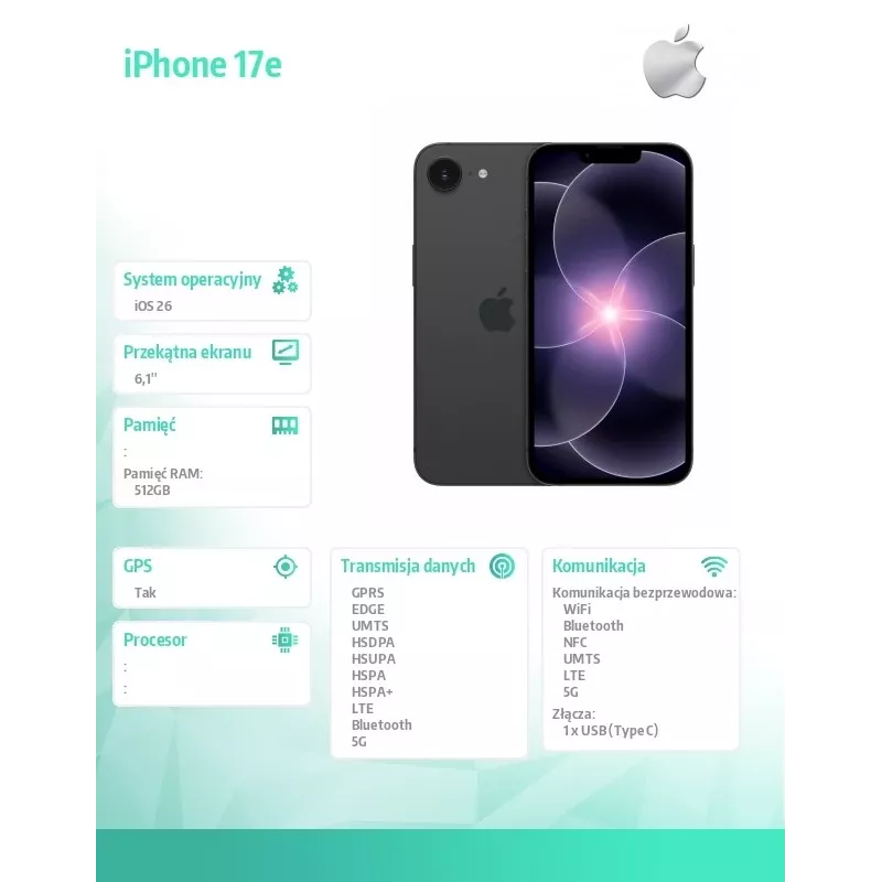 iPhone 17e 512GB Μαύρο