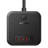 Baseus PowerCombo πολύπριζο universal εσωτερικού χώρου μαύρο