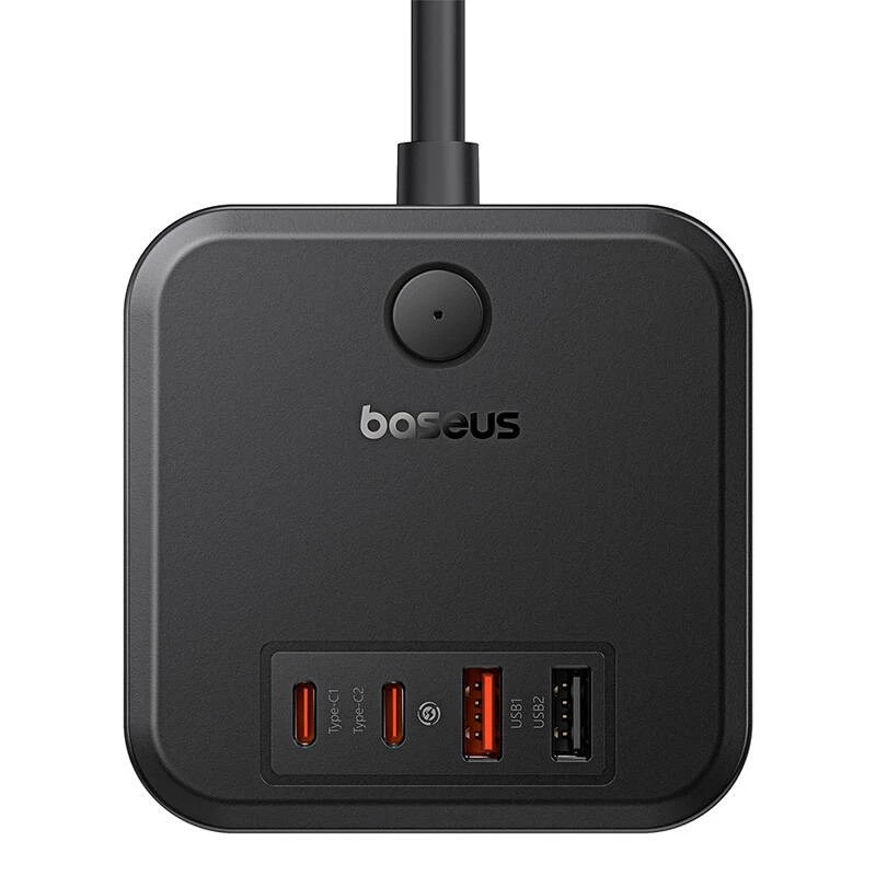 Baseus PowerCombo πολύπριζο universal εσωτερικού χώρου μαύρο