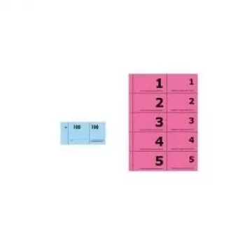 Sigel GN101 μπλοκ αρίθμησης 1-100, 105 x 50 mm, 100 φύλλα, διάφορα χρώματα