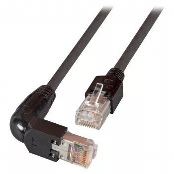 EFB RJ45 Patchkabel Cat.5e S/UTP PVC TM11 1x90 μαύρο 0,25m