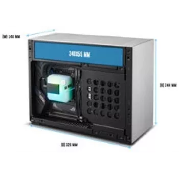 Lian Li x DAN Cases A4-H2O Κουτί PC, Mini κουτί, Mini-ITX, PCIe 5.0 Riser – Ασημί