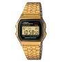 Casio A159WGEA-1DF Vintage Unisex Ψηφιακό ρολόι με μπρασελέ ανοξείδωτου χάλυβα, χρυσό/μαύρο (A159WGEA-1DF)