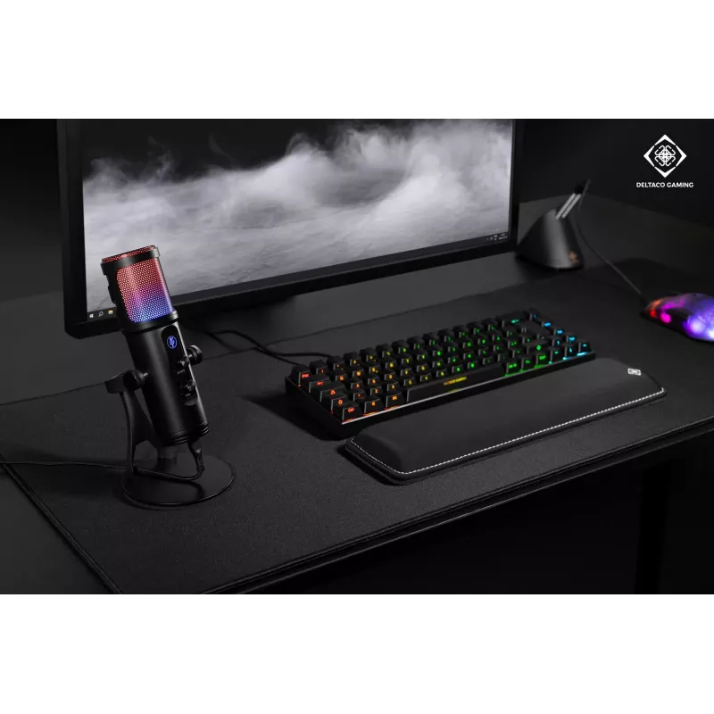 Deltaco Gaming RGB Μικρόφωνο streaming μαύρο
