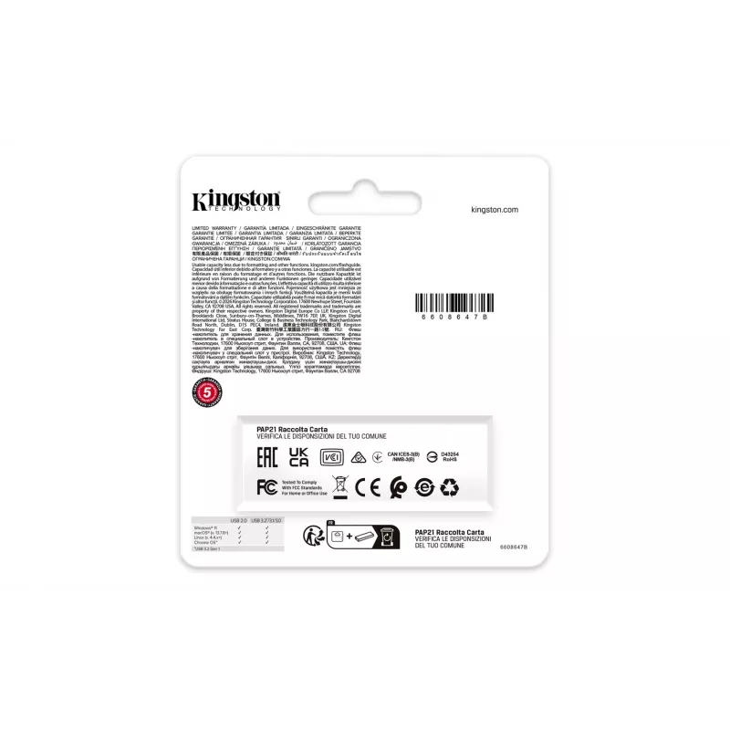 Kingston Technology DataTraveler 64GB Φορητό USB 3.2 Gen 1 Exodia Μαύρο