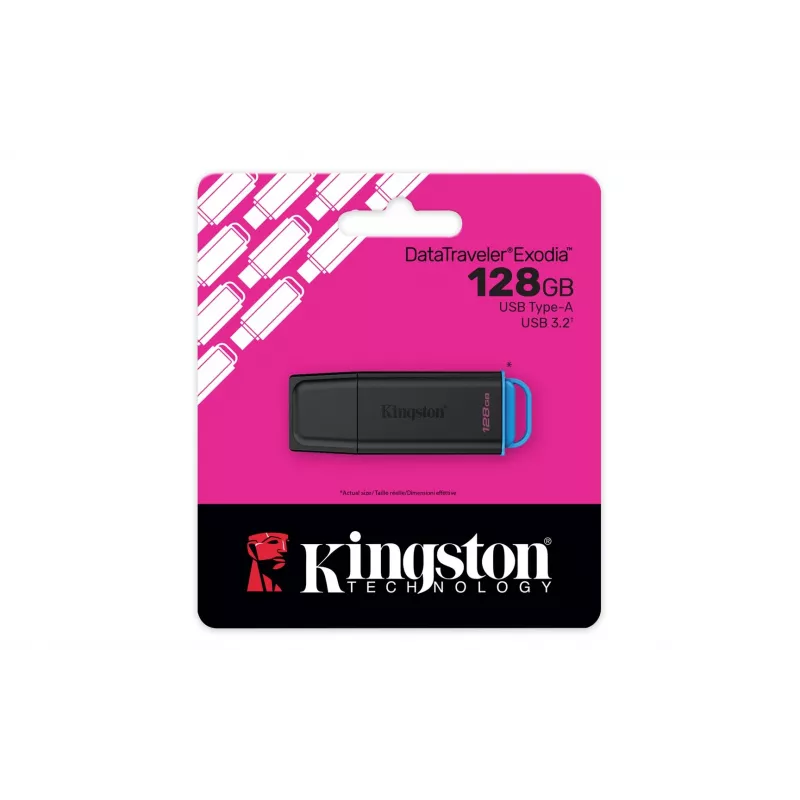 Kingston Technology DataTraveler 128GB Φορητό USB 3.2 Gen 1 Exodia Μαύρο/Μπλε