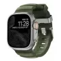 NOMAD Rocky Point Band - Λουράκι για Apple Watch 46 mm/49 mm με FKM και τιτάνιο (forest, φυσικό hardware)