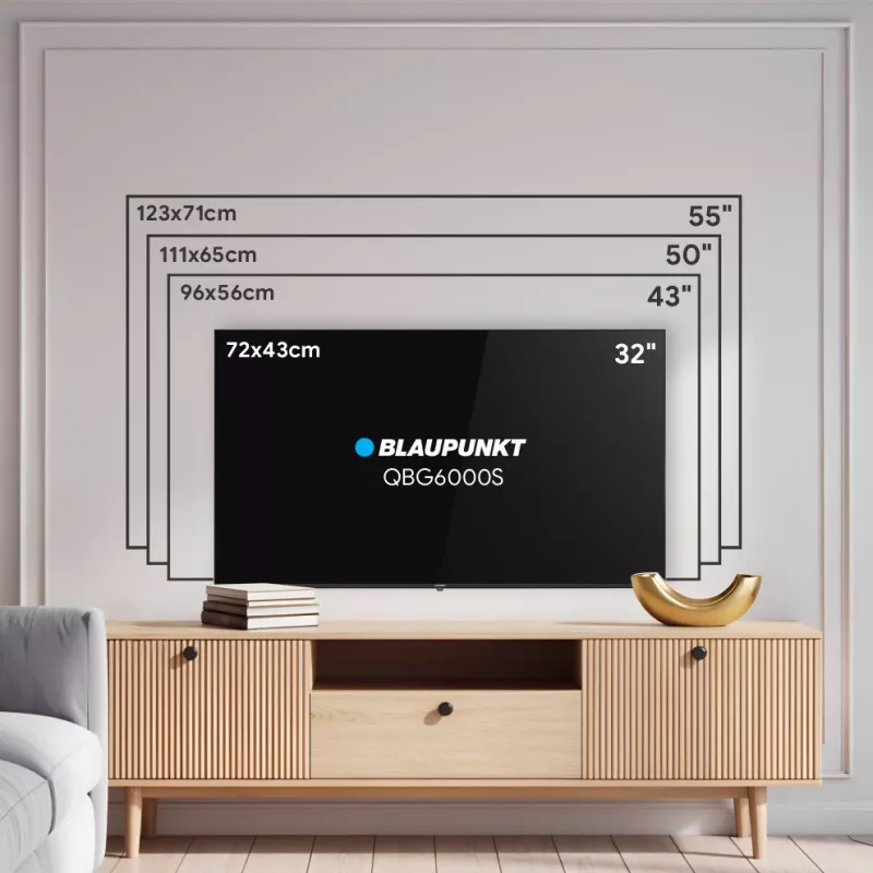 Blaupunkt QLED TV | 32QBG6000S | 32 ίντσες | Smart TV | Google TV | Μαύρο