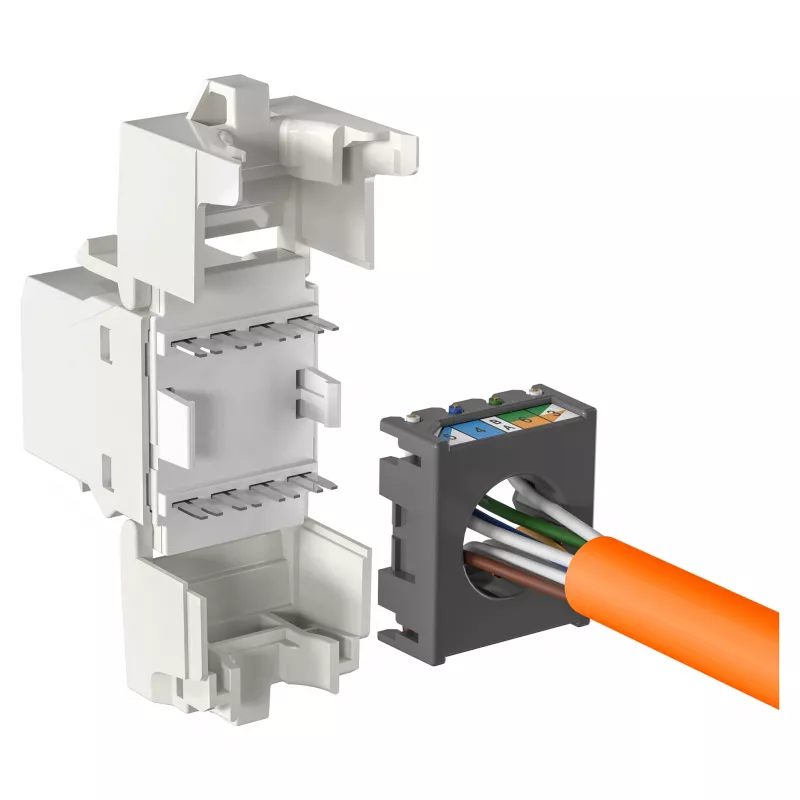 Αρθρωτή μονάδα εισόδου RJ-45 EFB Elektronik ECOLAN E-20080, λευκό