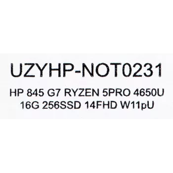 HP EliteBook 845 G7 AMD RYZEN 5 PRO 4650U 16 GB 256 GB SSD 14 ίντσες FHD Win11 Pro μεταχειρισμένο US-QWERTY
