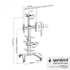 Βάση TV βάση δαπέδου 37-70/WEISS TVS-70T-02-W Gembird