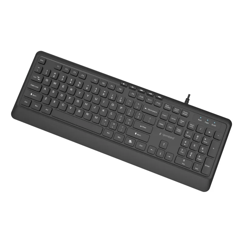 Πληκτρολόγιο multimedia USB ENG/μαύρο KB-MCH-05 Gembird