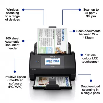 Epson WorkForce ES-590W σαρωτής με τροφοδότη 600 x 600 DPI A4 μαύρος
